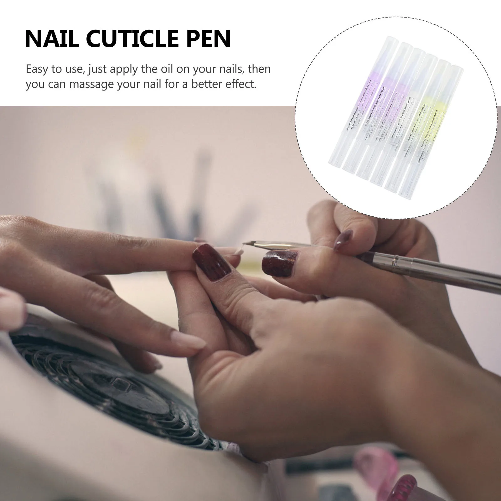 

6 шт., питательная ручка для ногтей, портативная увлажняющая масляная ручка для кутикулы, гель, акриловые ногти, простой в использовании инструмент для ухода за ногтями