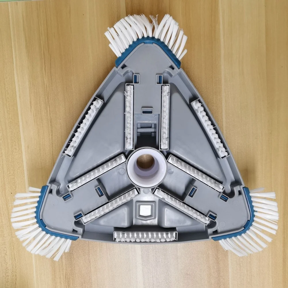 Triangular Pool Vacuum Head Weighted Swimming Pool Cleaner Head With Side Brushes Flexible Swivel Hose Connector Spa Floor Tool