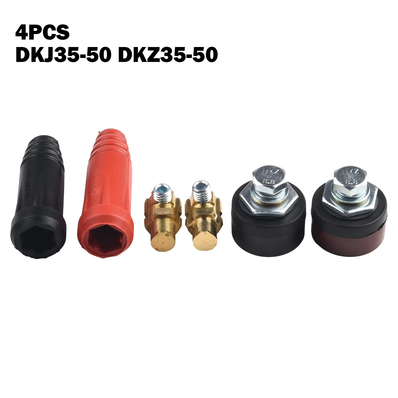 4pcs TIG Weldings Cable Panel Connector Accessory Plugs Style DKJ35-50 & DKZ35-50 Weldings Machine Quick Fittings Connector