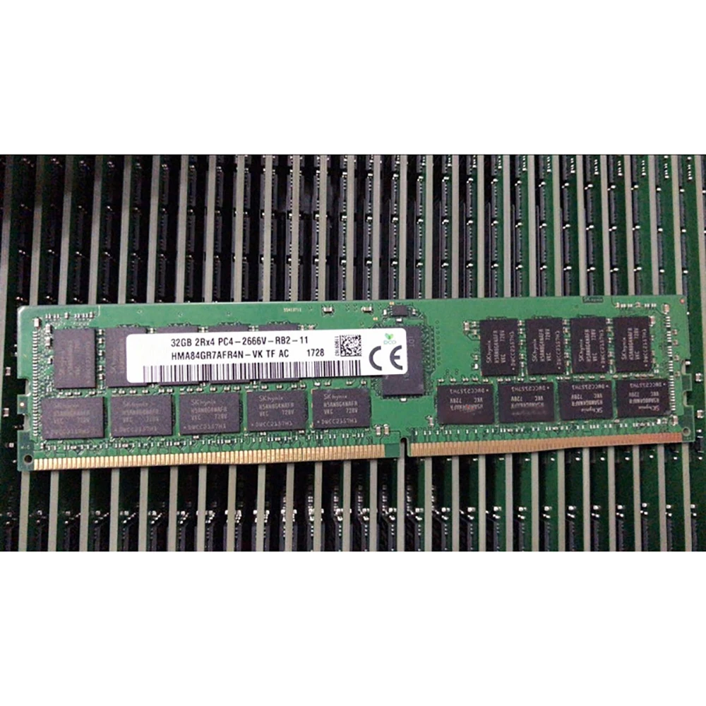 1개 RAM 32GB DDR4 2666MHz ECC REG 2RX4 PC4-2666V 서버 메모리