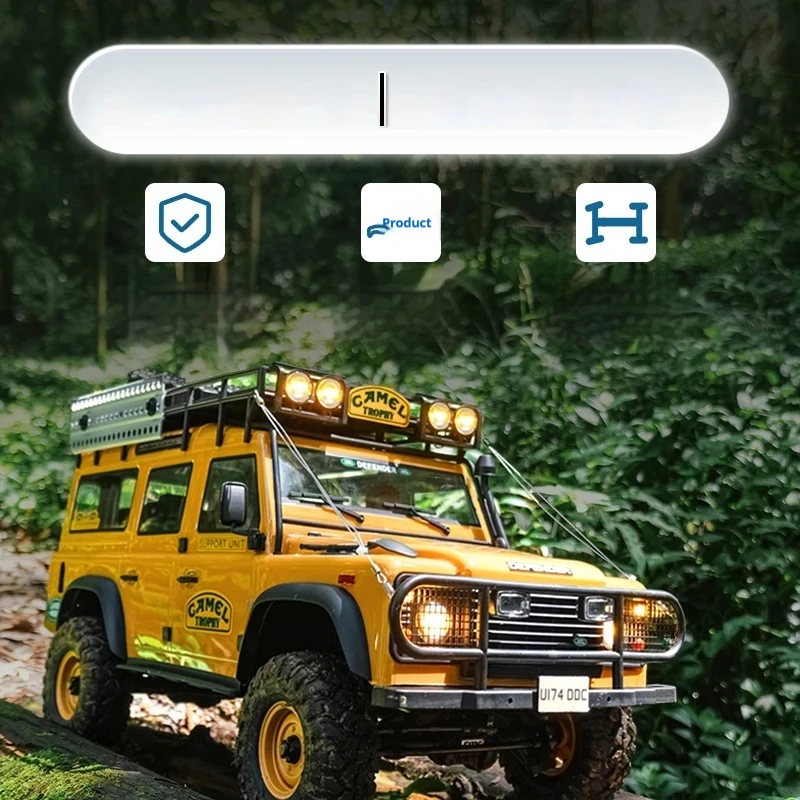 Escala 1:10 FMS FCX10 Camel Cup RC Crawler 4WD Caminhão de controle remoto Simulação Veículo de escalada Brinquedo para adultos e meninos