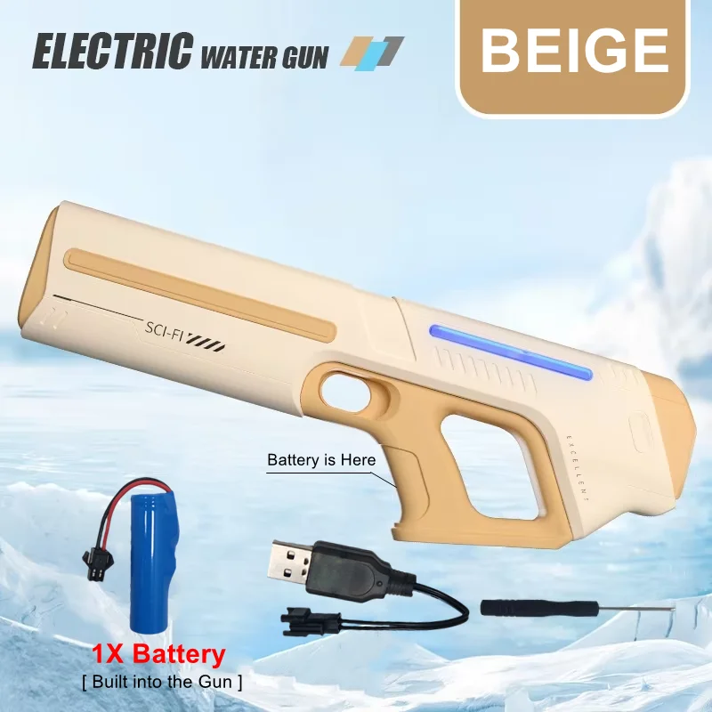 Elektrische Wasserpistolen für Erwachsene Leistungsstarke Automatische Saugwasserpistole Sommer-Pool-Outdoor-Spielzeug Geschenk