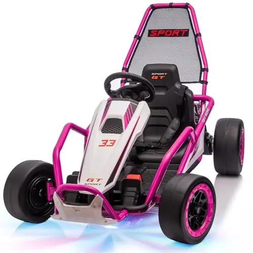 24V Drift Go Kart for Kids, 24V Outdoor Ride on Toy with EVA Wheel