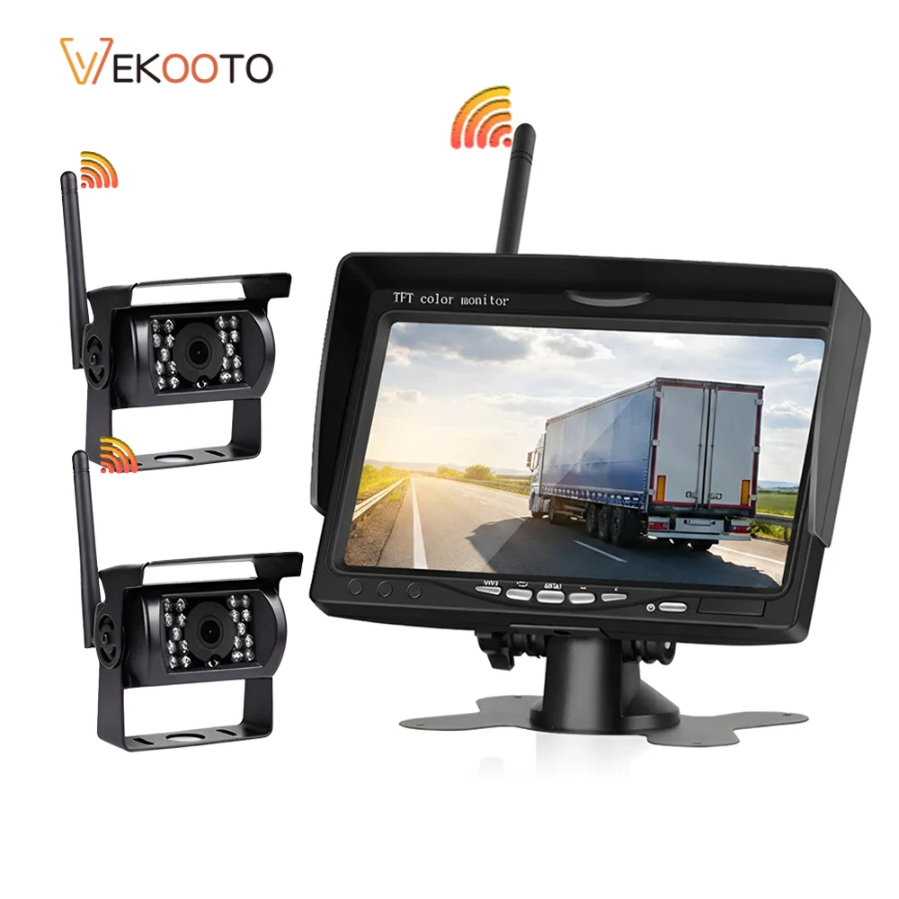 7 Inch Single Screen Monitor Wireless Truck Backup Camera IR Night Vision WiFi Reverse Universal Car Parking System for Vehicle
