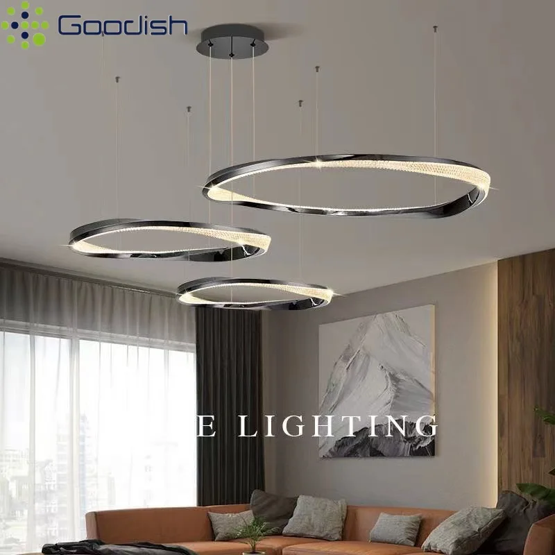 Lampadari moderni e minimalisti a LED Lampade a sospensione di lusso Lustro per soggiorno Sala da pranzo Hotel Hall Lampade a sospensione Decorazione della casa