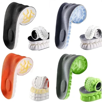 남녀공용 5d 메모리 폼 신발 깔창, 탈취제, 땀 흡수 마사지, 스포츠 깔창, 발 정형 외과 신발 밑창, 달리기