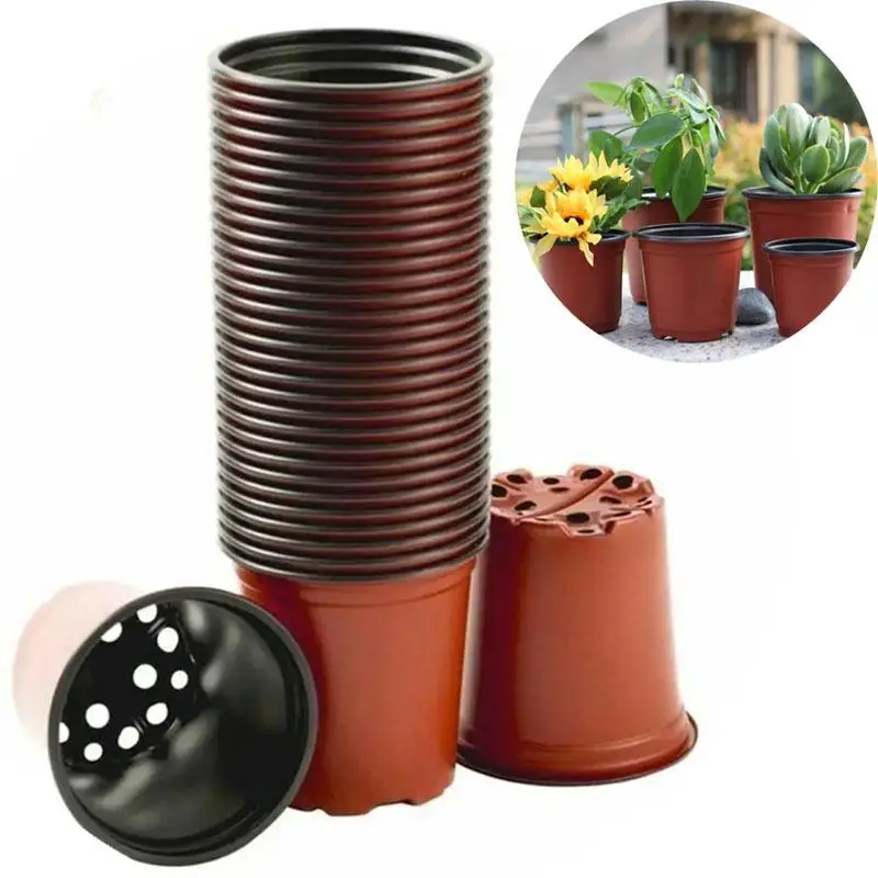 5/6pcs 110mm Grow Box Vegetable Seedling Growing Pot Fall Resistant Tray for Home Garden Plant Pot Nursery Flower Pots