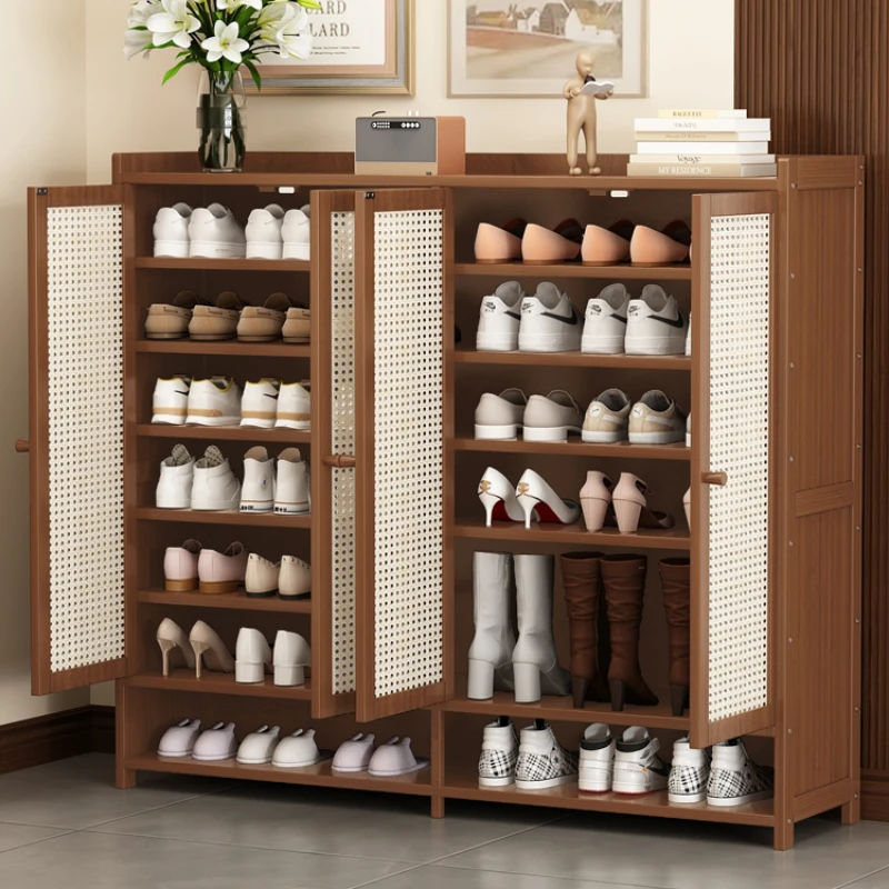 Large-capacity dustproof shoe rack multi-layer simple storage artifact shoes