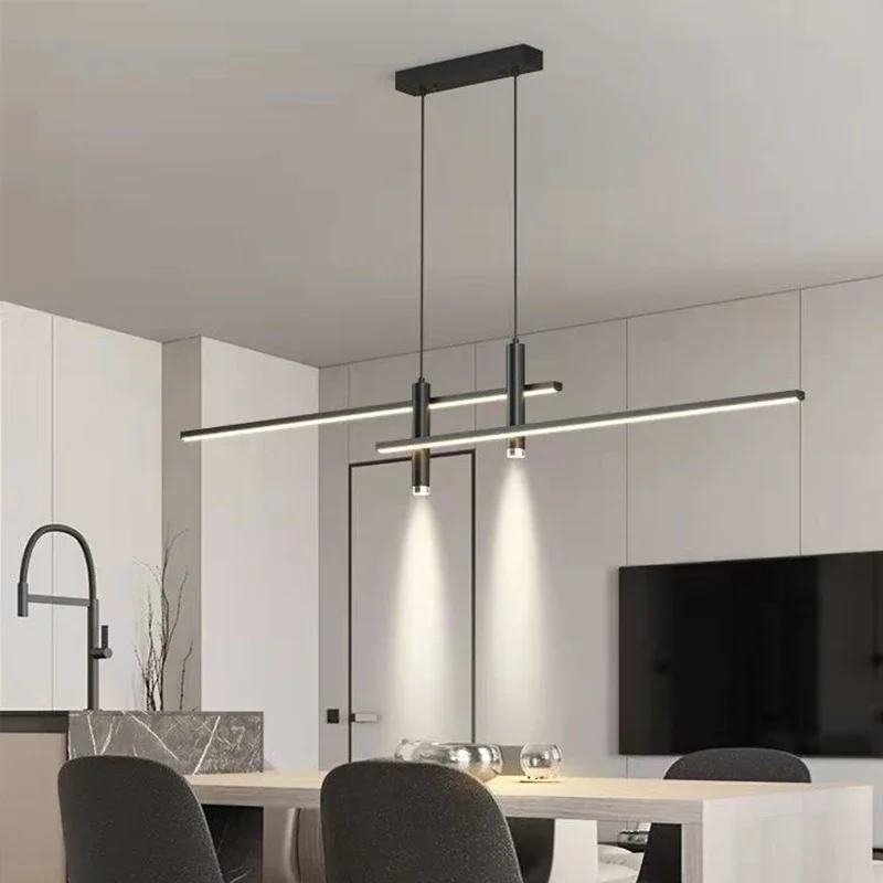 Lampe LED Suspendue Intelligente avec Télécommande, Lampe d'NikRéglable, Idéal pour un Restaurant, un Salon ou un Document, Température de Luminosité