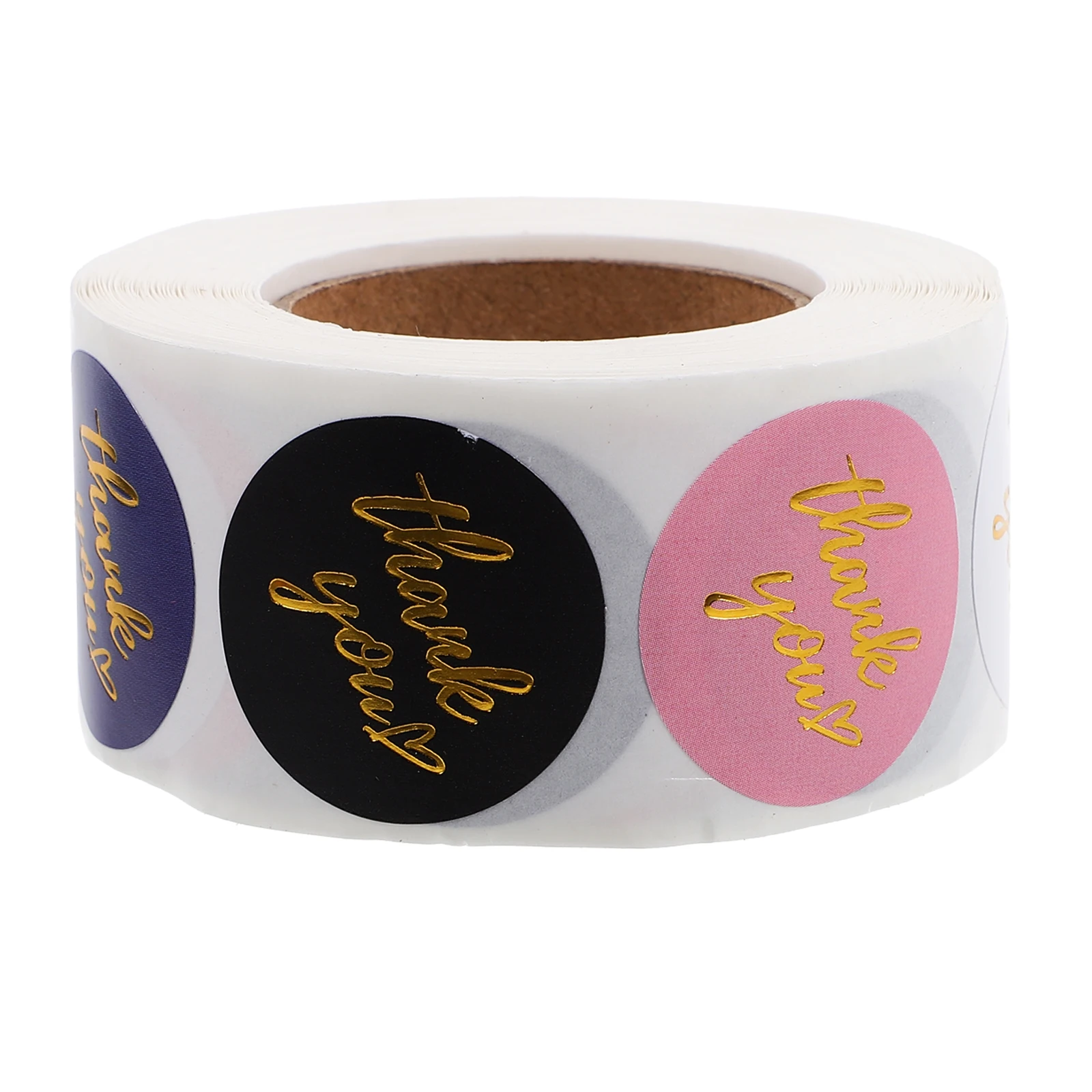 

1 Roll Round Thank You Sticker Self-Adhesive Sealing Labels For Gift Box Bakery Packaging Food Bag Wrap Office Paper Products