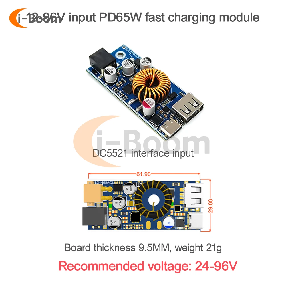 DC 12V - 96V 65W High Voltage Buck Module PD/QC2.0 3.0 Etc Supports Multiple Fast Charging Protocols Major Cell Phone Brands