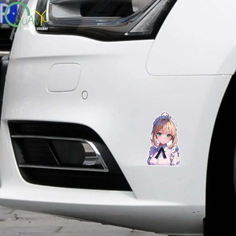 JDM Cute Girl Anime Car Sticker Car Sticker Motorcycle Bumper Car Window Reflective Waterproof Sticker Car Sticker