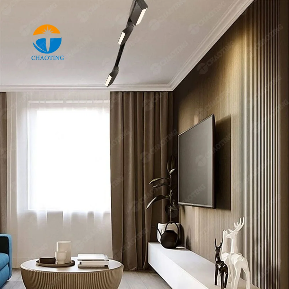 Proiettore pieghevole per luce di inondazione a LED COB con binario magnetico regolabile per decorazioni per interni Home Office Lampada lineare da incasso Certificazione CE