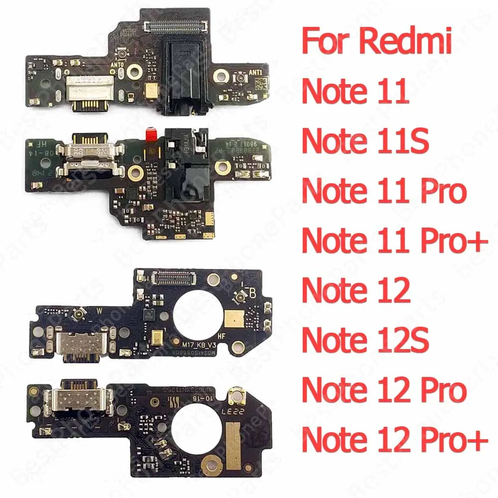 For Xiaomi Redmi Note 12 Pro 5G 12S 11 Pro+ Plus 11S Charging Port Charge Board Usb Connector Pcb Dock Plate Mobile Phone Parts