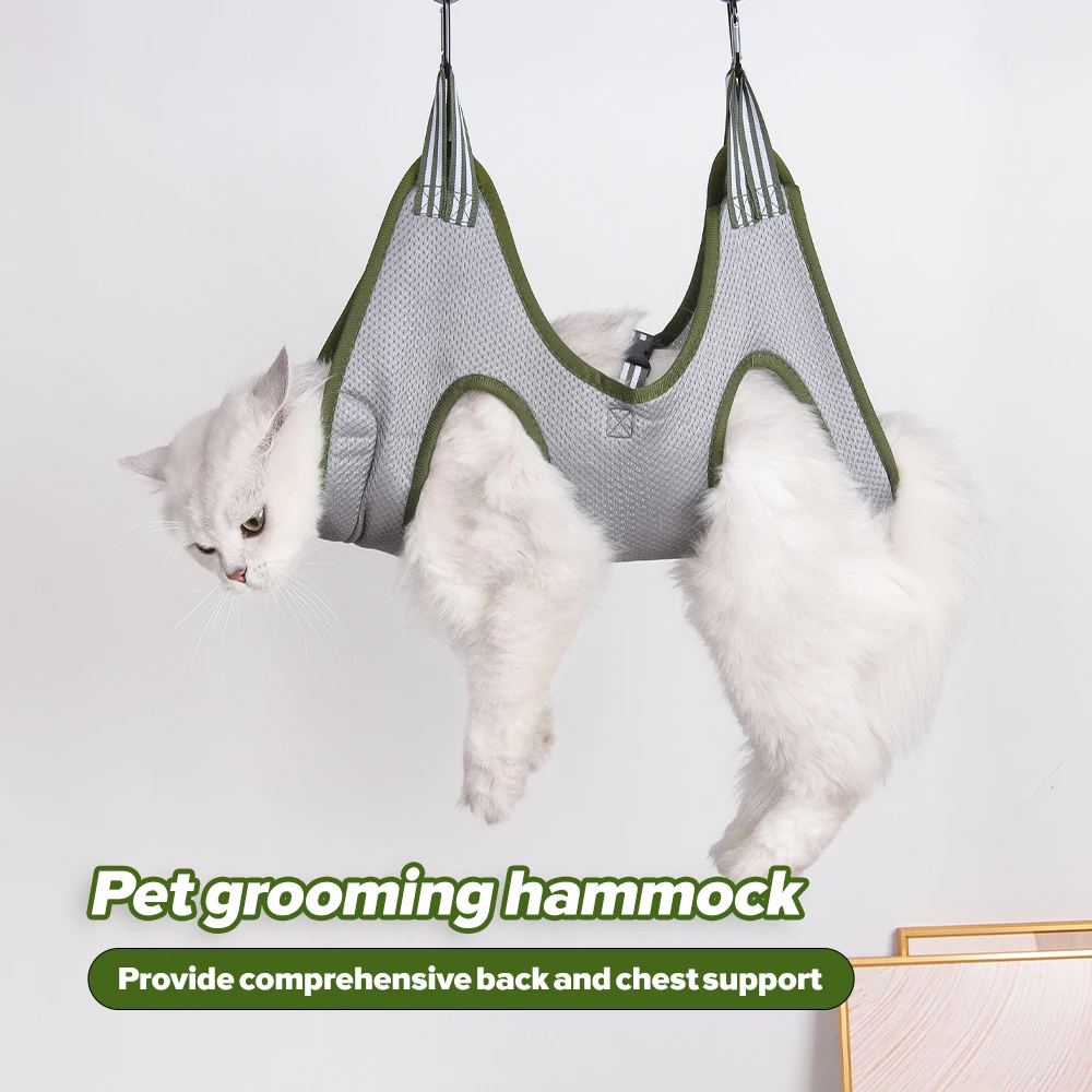 

Pet grooming aid hanging bed - suitable for both cats and dogs - for bathing, trimming nails and providing support for the chest