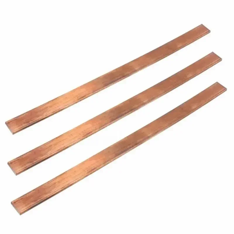 

T2 Red Copper Row Bar Block Flat Square Conductive Grounding Plate Bus Tinned