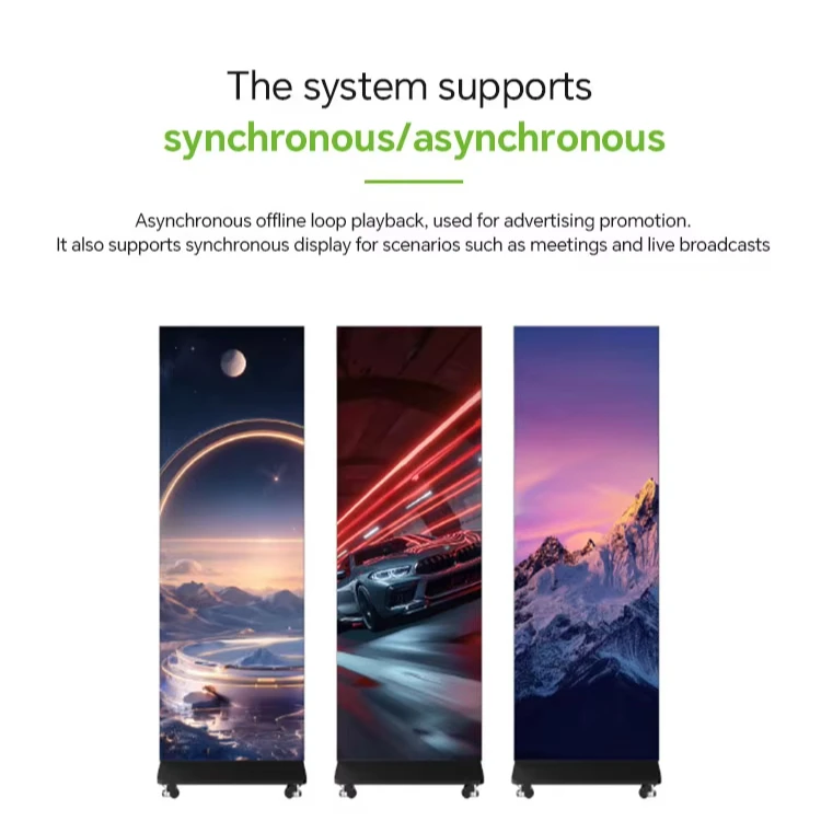 P1.8 LED Advisement Player Electronic Poster Screen Supports Synchronous Display for Scenarios Such As Meeting Broadcasts