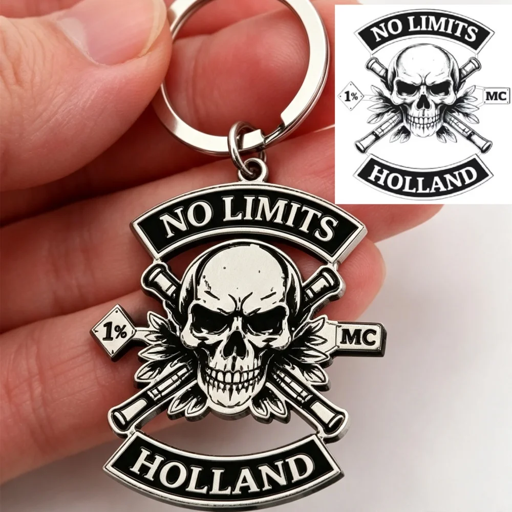 Custom Engraved MC Motorcycle Club Metal Key Ring Keychain Personalized Logo Key Ring, Engraved  Key Pendant for Rider Men Bike