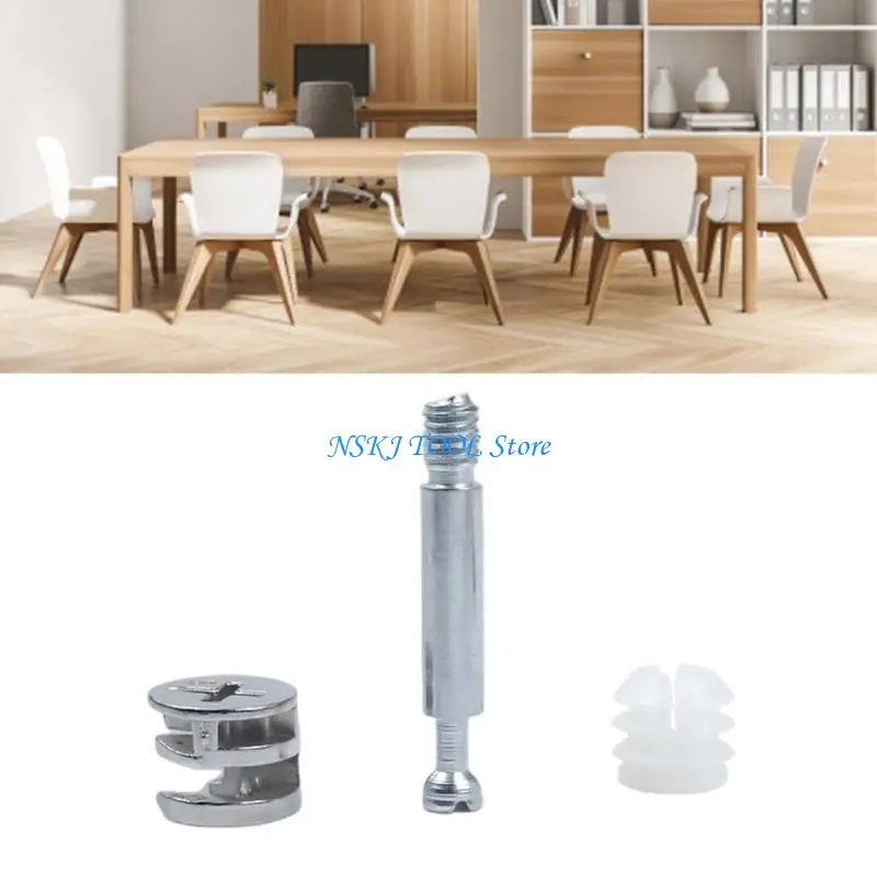 L8RC 20Pcs Furniture Connector Fixer Eccentric Wheel Bolt Nut Fastening System