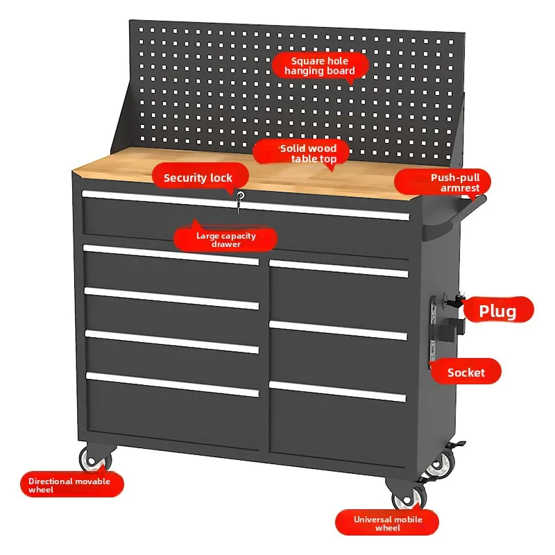 Eight-pump tool cart Thickened auto repair hardware tool cart Multi-pump mobile maintenance storage toolbox