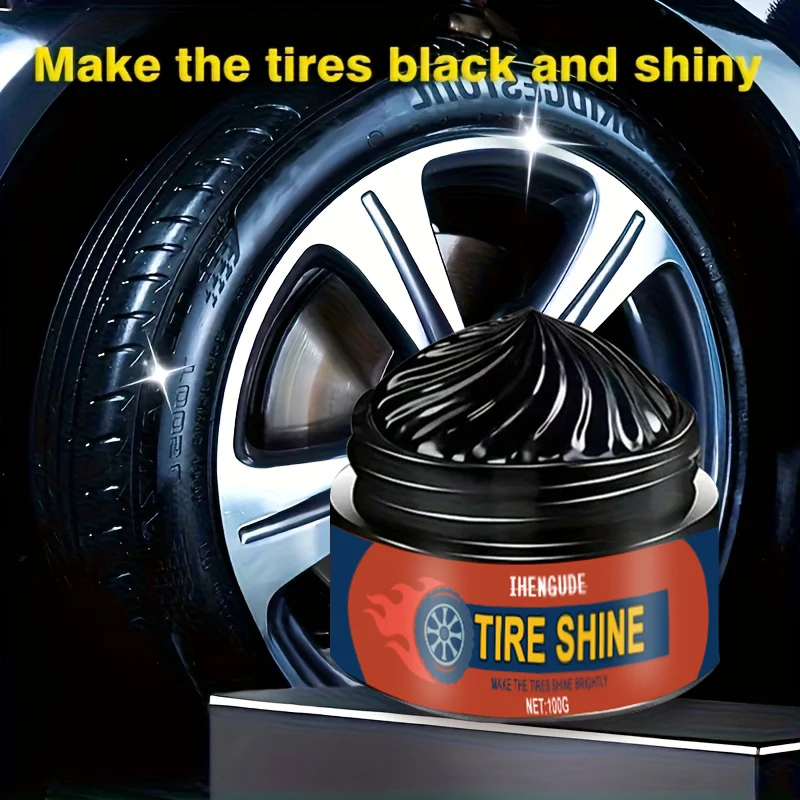 1 шт., 100 г защитного крема для полировки шин, долговечного средства для ремонта шин - стойкий блеск для автомобиля, удаление герметичности, изготовление шин и колес более прочный блеск, необходимые продукты для владельца автомобилей