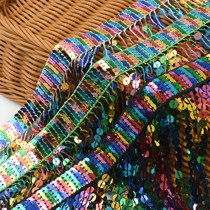 5/10Yards Sequin Fringe Tassel - огляд і ціна Fringe Ribbon Sewing