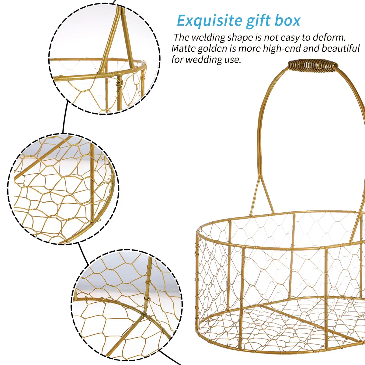 

1pc Gift Basket Wicker Handmade Snack Baskets for Gifts Wedding Supply Portable Storage Premium Quality Beautiful