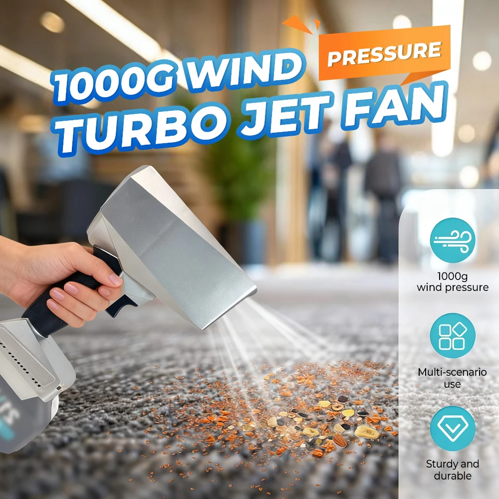 

Бесщеточный струйный вентилятор 1000 Вт, 64 мм, жестокий турбовентилятор, беспроводной ручной воздуходувка для батареи Makita 18 В (без батареи)