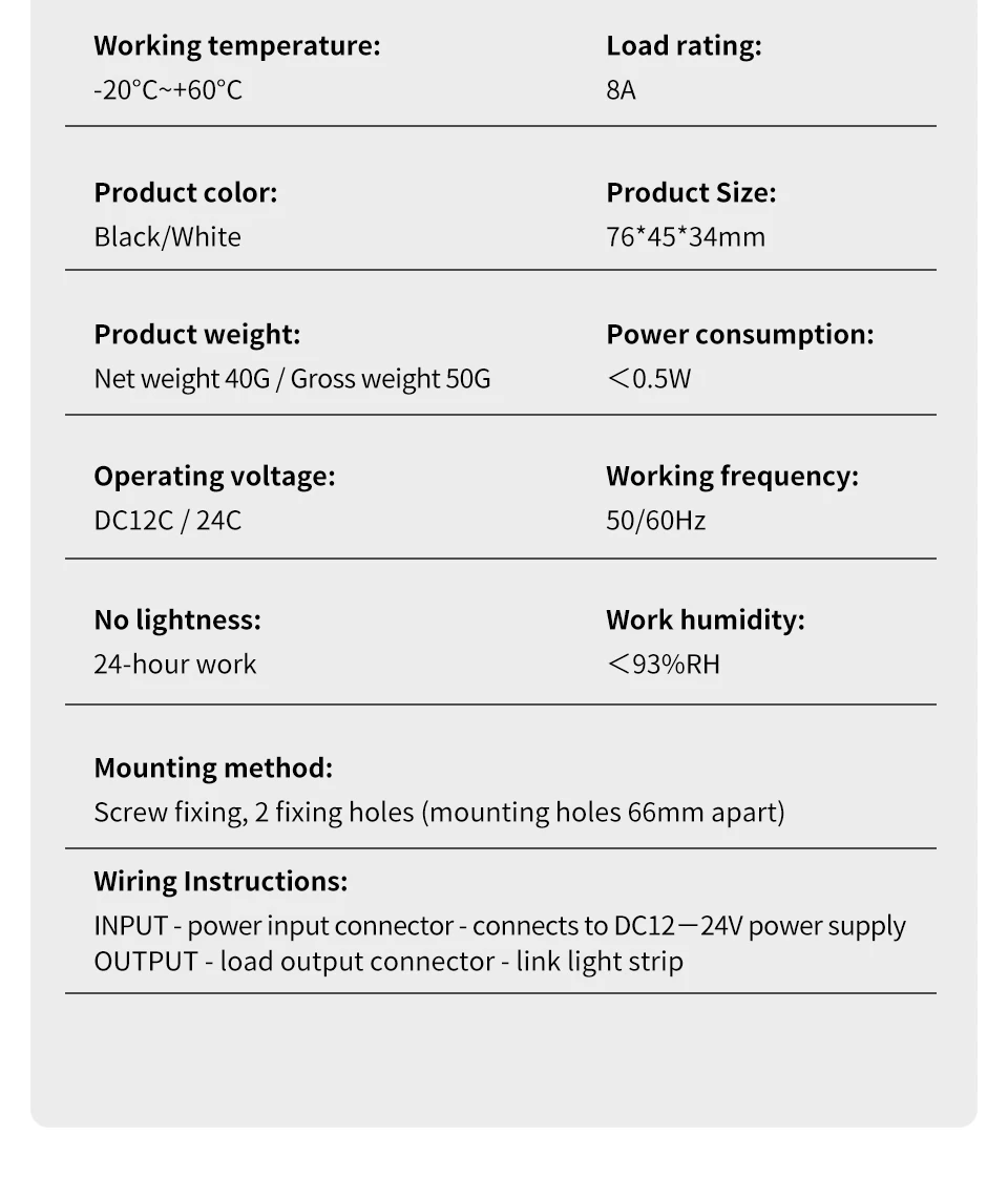 DC 12V 24V PIR-Bewegungssensor-Schalter, 120 Grad Infrarot-PIR-Bewegungssensor für LED-Licht, automatisch einstellbarer Bewegungssensor – Detail 13
