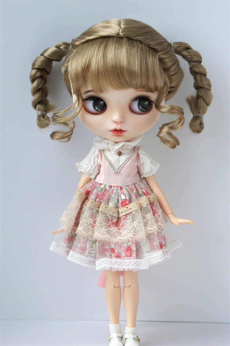 JD664 Pretty Twins Braids BJD Synthetic Mohair Wig Suit For OB11 YOSD MSD SD Blythe Hair 1/8 1/6 1/4 1/3 Hot Doll Accessories