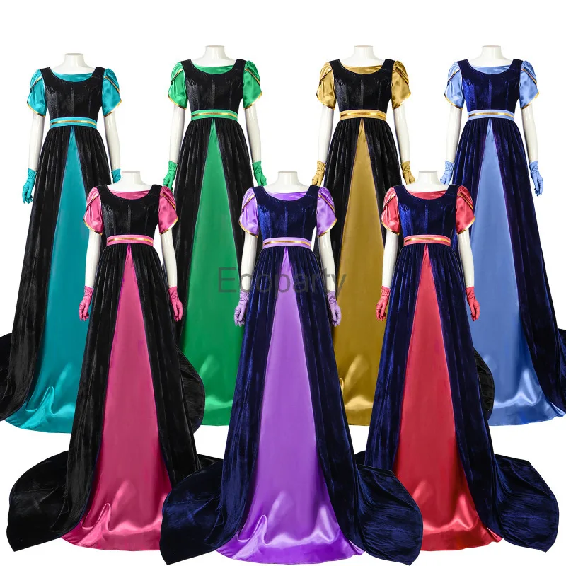 7 Colors Medieval Vintage Tea Party Dress For Women 19th Century Victorian Princess Gown Female Halloween Carnival Queen Outfits