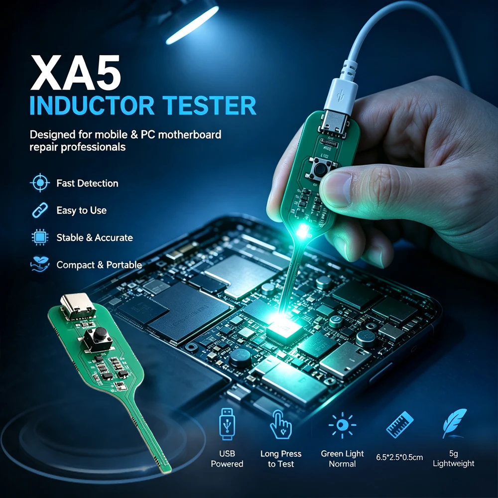 Compact Handheld Inductor Fault Tester Ultra Light Portable Design Quick Response Accurate Test for Various Circuit Board Repair