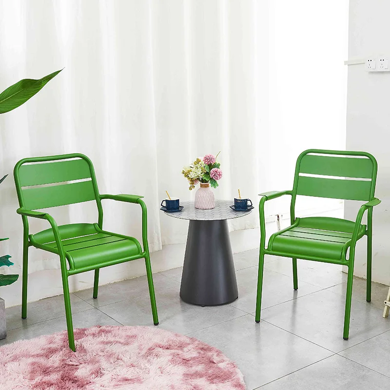 LTT الحليب الشاي متجر طاولة خارجية وكرسي مزيج مقهى في الهواء الطلق فناء شرفة كرسي