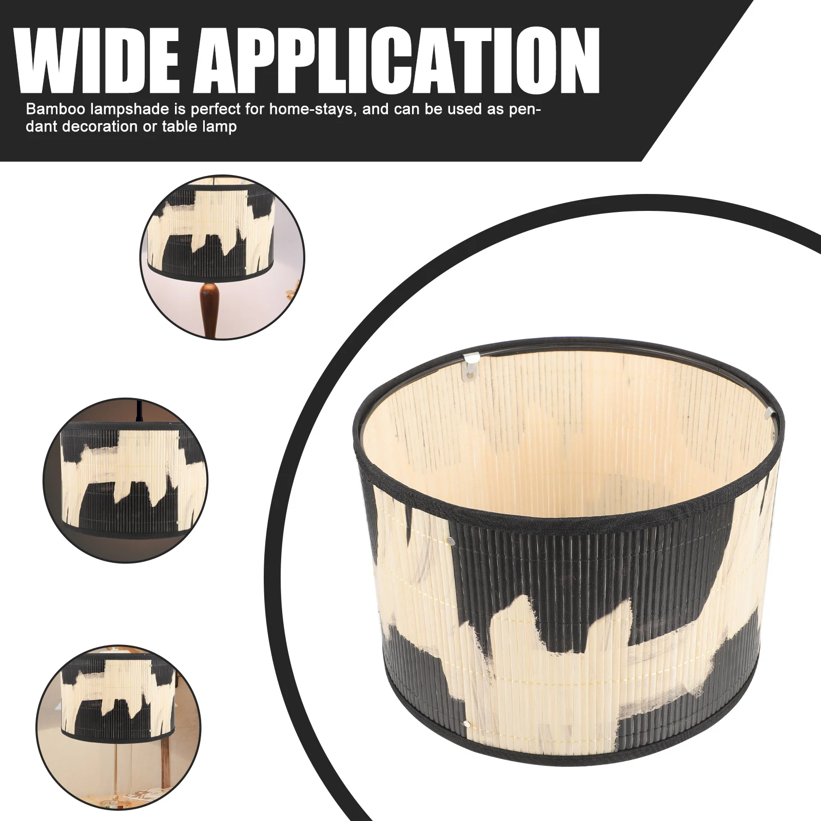 

Bamboo Lamp Shade Handcrafted Woven Pendant Light Cover For Home Stay Decor Christmas Gift Hanging Lampshade Replacement