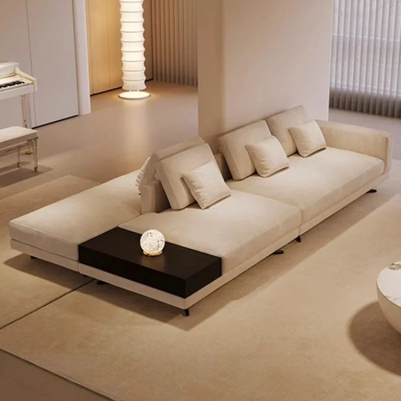 abric sofa living room large flat double-sided sofa combination special-shaped corner large apartment furniture