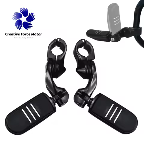 1-1/4" Engine Guard Highway Foot Pegs Motorcycle Footrest For Harley Davidson Honda Touring Sportster 883 Road King Street Glide