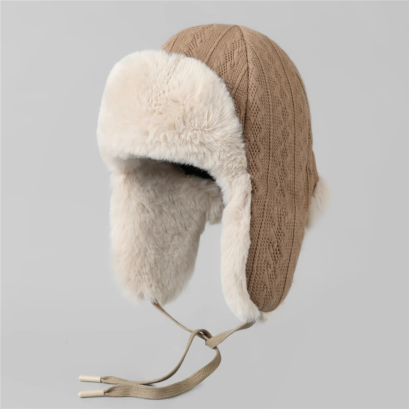 

Winter Thickened and Fleece-Lined, Windproof, Ear-Protecting, Cold-Proof, Plush Woolen Hat, Ski Hat