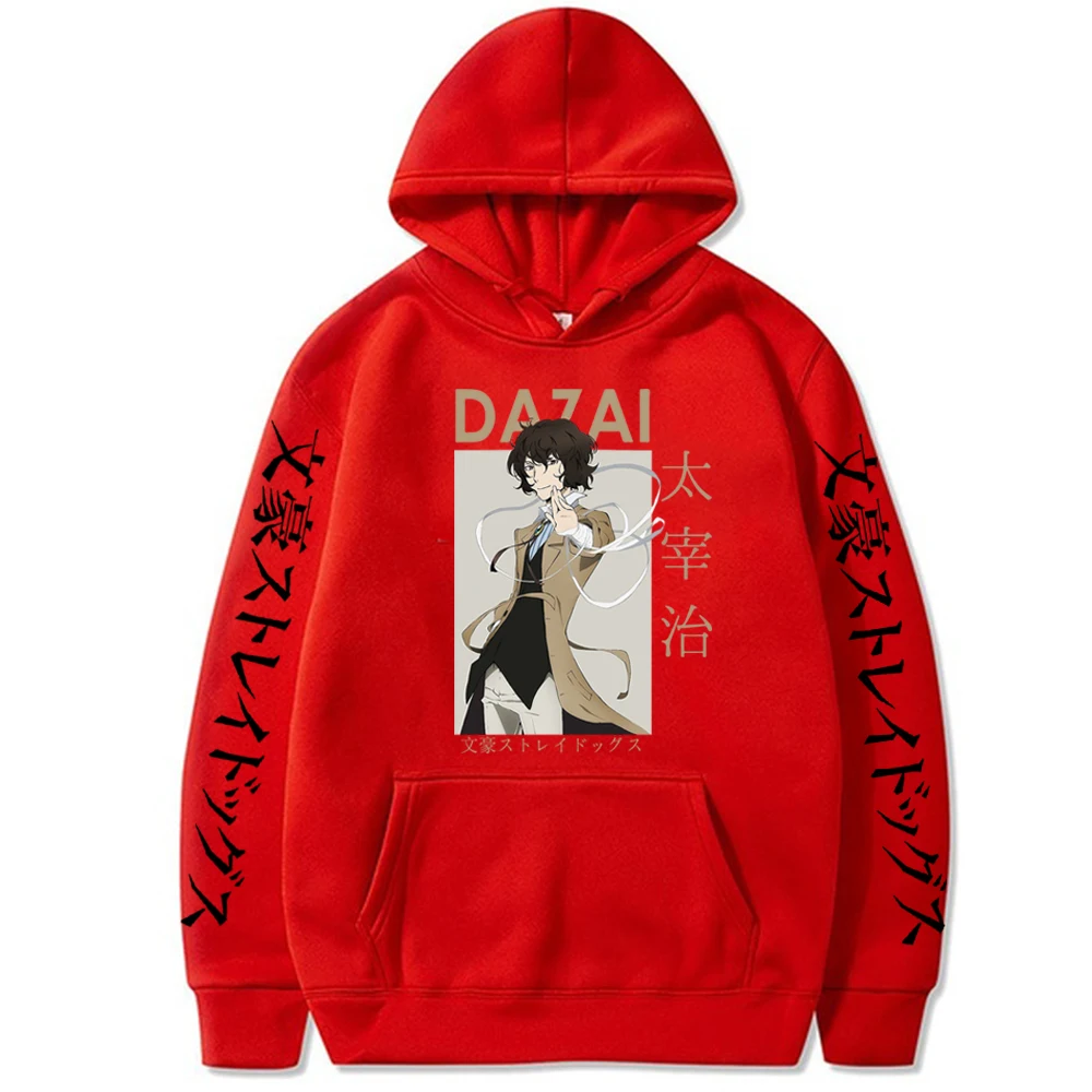 Neu in bungo streunende Hunde Anime lässige Hoodies Harajuku Osamu Dazai Druck Y2K Männer Frauen Kapuze Sweatshirt