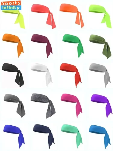 Imagen 2 del producto Diadema deportiva colorida para hombres, mujeres, niños, niñas, adolescentes, banda de sudor absorbente, gimnasio, Fitness, Yoga, bandas para el cabello, sombreros atléticos