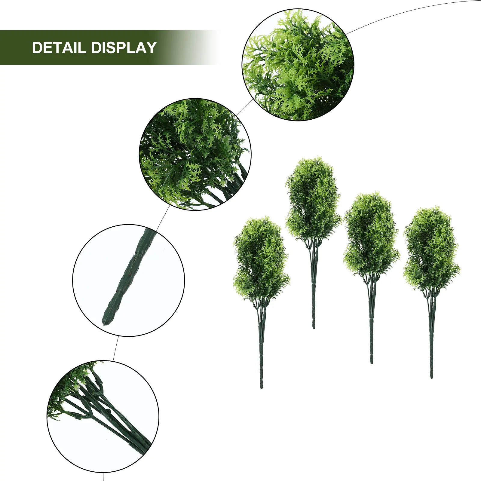 

4pcs Artificial Plants Fake Flower Arrangement Greenery Decor For Home Office Party Plastic Wear-Resistant Faux Plant Desktop