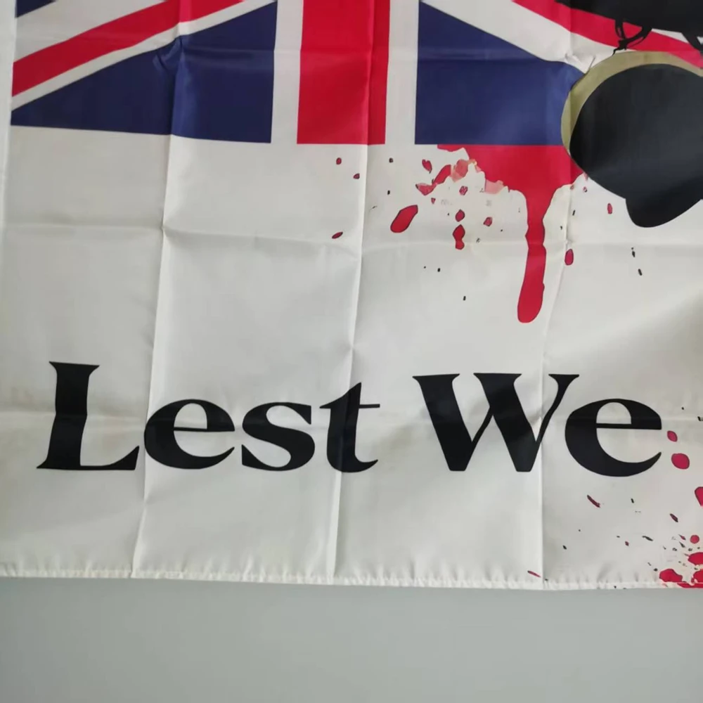 علم يوم الذكرى ANZAC 2x3ft 3x5ft ديكور خارجي - لافتة تحية المخضرم في نيوزيلندا مع خوذة متقاطعة