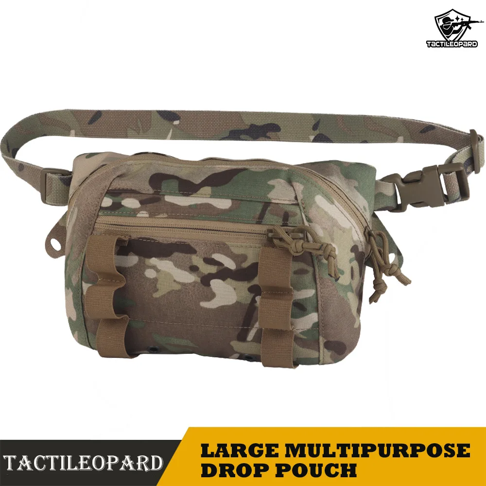 

Tactical Brunch Box Multi-Purpose Waist Bag Drop/Dump Pouch for Hunting/Airsoft Accessories Adjustable Lower Hanging Pouch