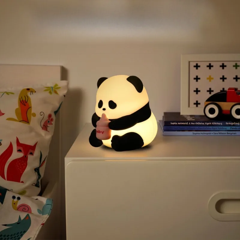 

Sitting Baby Bottle, Panda, Flower Patting Light, Cute Decorative Item, High Appearance Level, Bedroom Atmosphere Light
