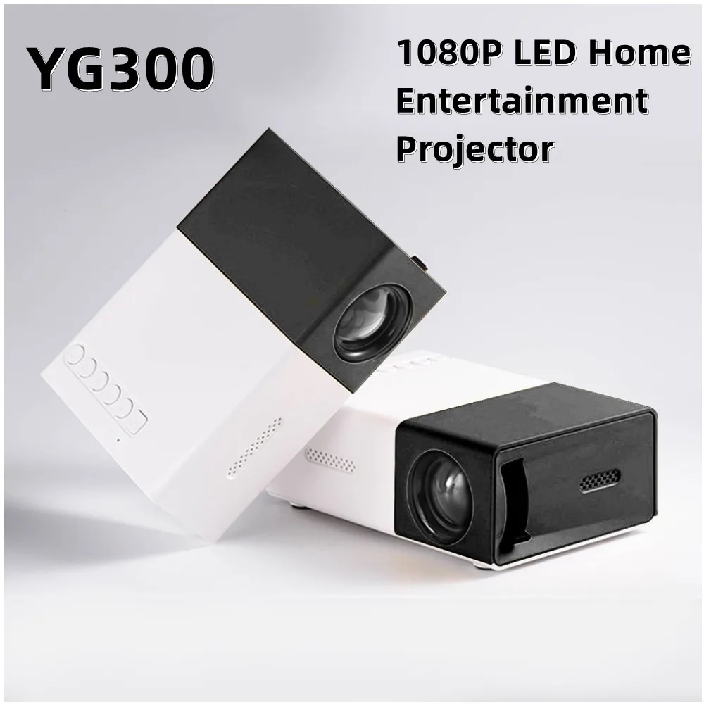 

YG300 Portable Projector High Definition 1080P Full HD Projector Multi Interface Home HDMI-Compatible USB Movies AV Projector