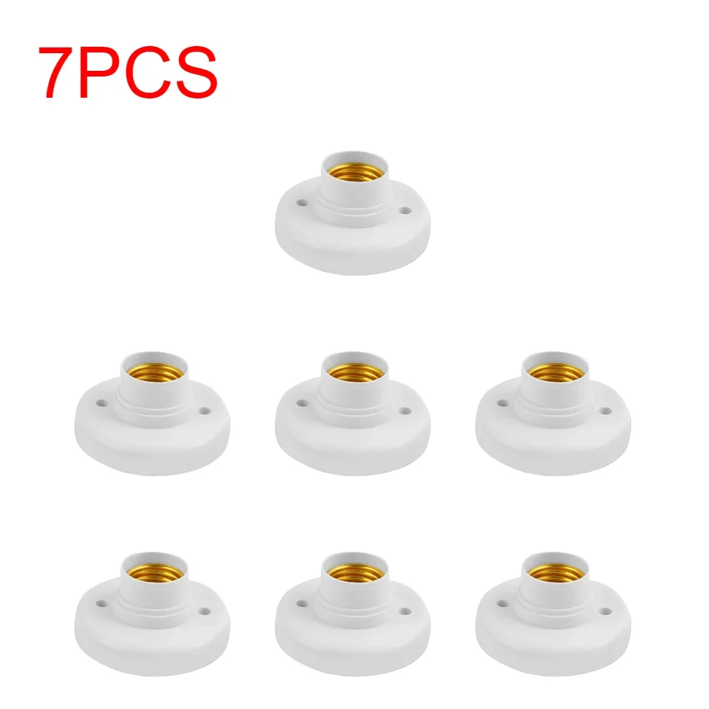1-20 Stuks 220V E27 Schroeflamp Standaard Gloeilamp Socket Houder Adapter Basissap Socket Wit Plafond Lamp Lamp Bevestigingsbasis