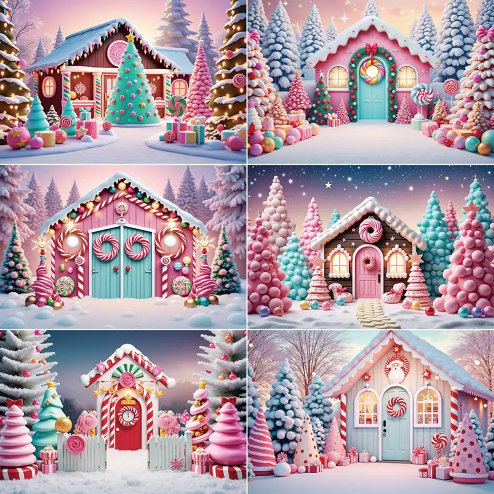 

MOON.QG Christmas 2024 Winter Photography Backdrop New Year Outdoor Photo Background Xmas Party Studio Photozone Accessories