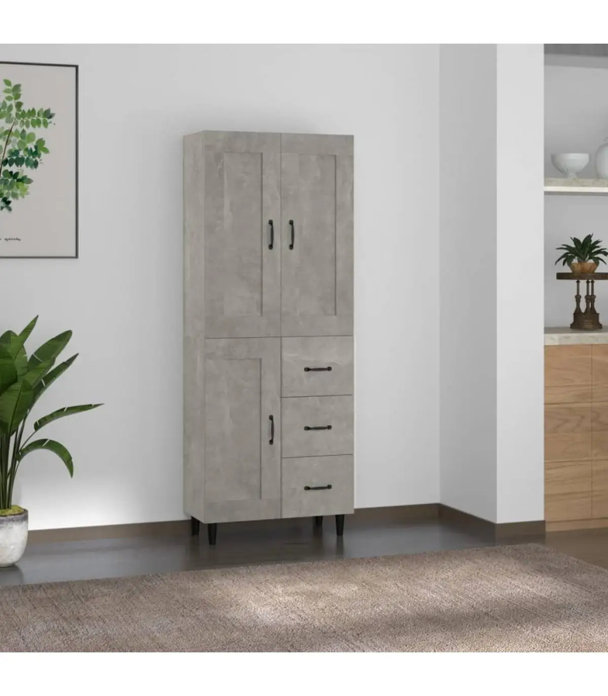 Sideboards high sideboard gray concrete plywood