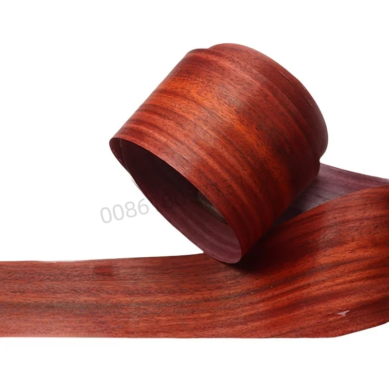 Custom Natural African Bubinga Wood Veneer, Red Padauk, 2 Pieces, about 0.25mm thick, for Furniture & DIY Woodworking,Q/C, Red