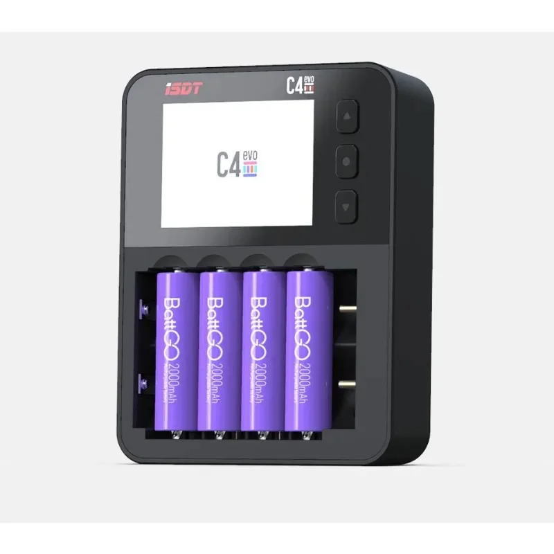 Battery Charger Type-C ISDT C4 EVO Output with IPS Display Screen and Fire Prevention Six Alots Independent Charging