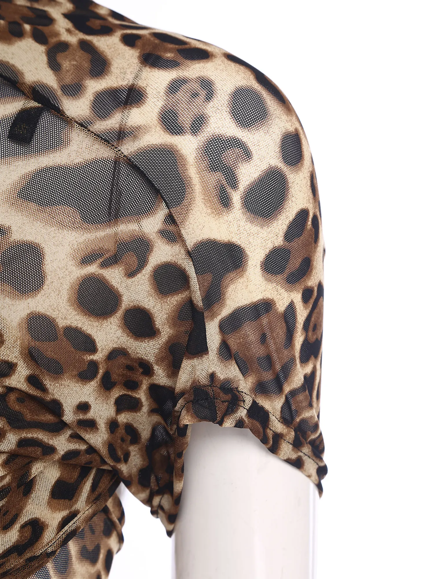 2 stuks dames buikdans outfits praktijk kostuum korte mouw luipaard crop top hoge split maxi rok voor buikdans praktijk